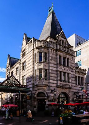 Building at the entrance to Bastion Square in Victoria BC