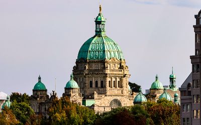 Domes of the Provincial Capital building in Victoria BC