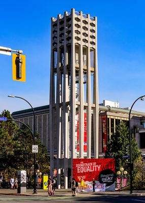 Bell tower near the Royal British Columbia Museum in Victoria BC