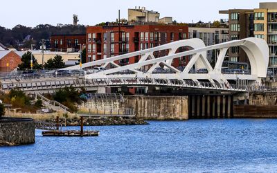 Johnson Street Bridge as seen from the Provincial Capital building in Victoria BC