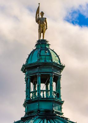 The statue on the top of the Provincial Capital dome in Victoria BC