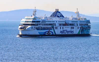 A BC (British Columbia) Ferry along the Caravan Ferry Crossing Route