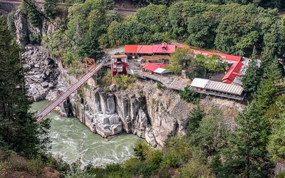 View of the complex in Fraser Canyon at Hells Gate
