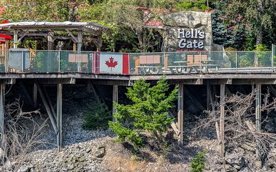 Hells Gate complex on stilts at Hells Gate