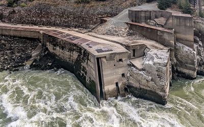 The fishway above the Fraser River at Hells Gate