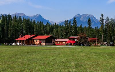 Ranch setting at the Rocky Mountain Buffalo Ranch