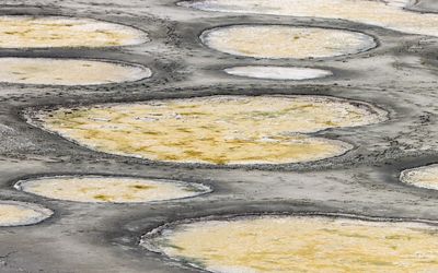 Closeup of Spotted Lake near the NkMip Desert Cultural Centre