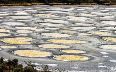 The mineral-rich pools of Spotted Lake near the NkMip Desert Cultural Centre