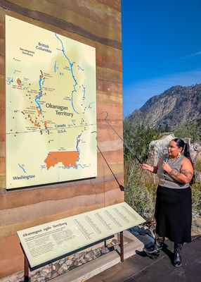 Guide explains the reach of the Okanagan Nation at the NkMip Desert Cultural Centre