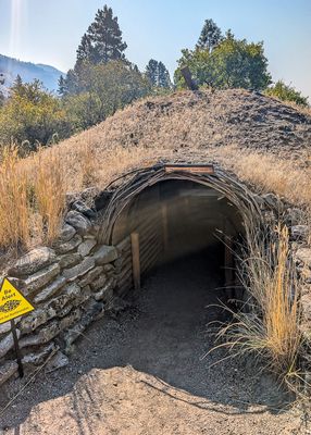 Entrance to a Pit-house at the NkMip Desert Cultural Centre