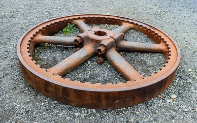 Large metal machine gear at the Britannia Mine National Historic Site