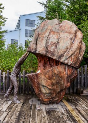 Britannia Mine sculpture at the Britannia Mine National Historic Site