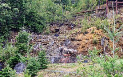 Site of the first mine mill at the Britannia Mine National Historic Site