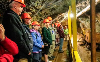 Mining trainees at the Britannia Mine National Historic Site