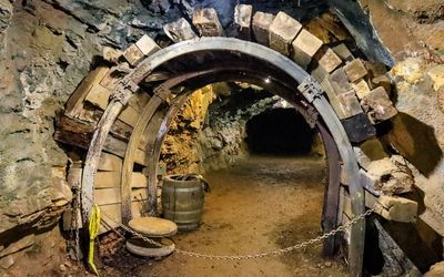 Arch in a tunnel at the Britannia Mine National Historic Site