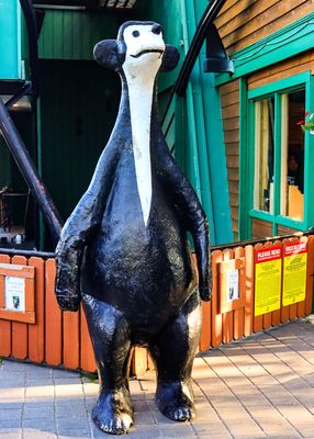 The original 1962 statue of Jasper the Bear, mascot of Jasper National Park