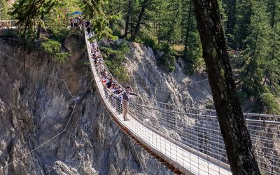 Backup on the 492-foot-long suspension bridge at Golden Skybridge