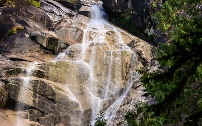 Closeup of Shannon Falls in British Columbia