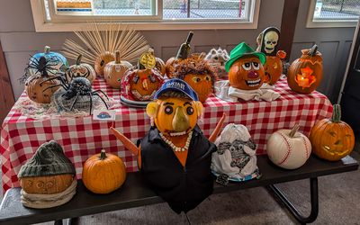 Pumpkin decorating contest entries