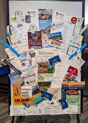 The Caravan Activities Board, highlighting everything accomplished over the last 40 days