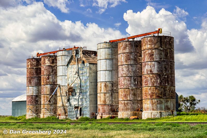 Rusty Elevator and Grain Silos