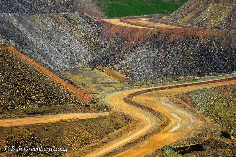 Gold Mine Road and Ore Tailings