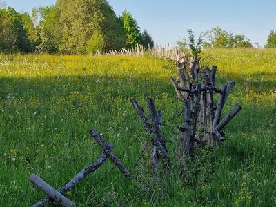 An old country fence in Pilskalnes pagasts, Selija