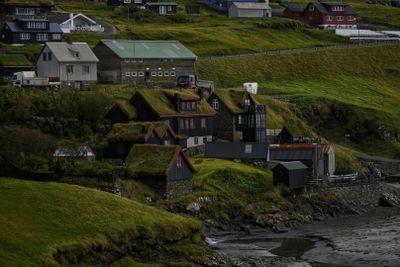 Turf-covered houses