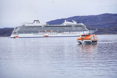 The Viking Neptune and tenders