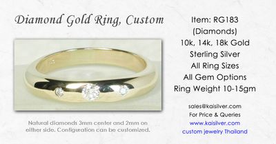 Diamond Ring With Natural Diamonds, Kaisilver Custom