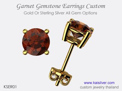 Gemstone Earrings Fine Craftsmanship, Gold Or Silver Earrings All Gem Options [KSER01] 