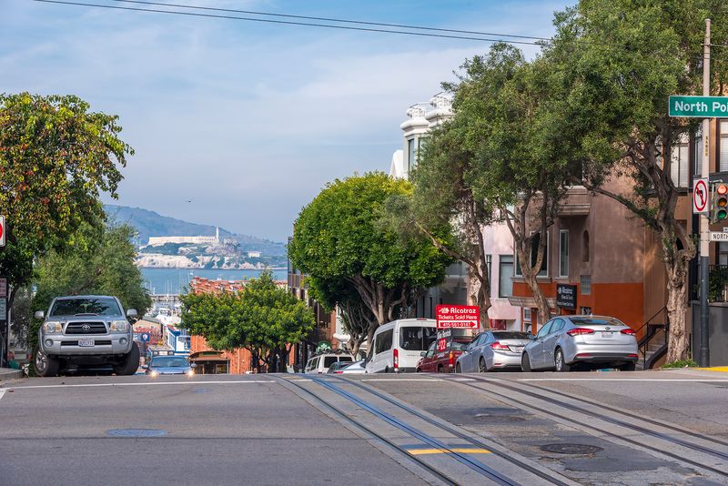 Down Hyde St, over to Alcatraz in San Francisco