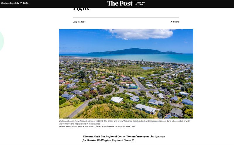 Article in the Dominion Post 15 July 2024