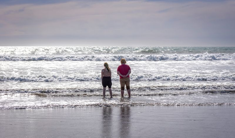 Gazing out to sea