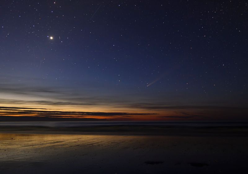 20 October 2024 - Comet from the Beach. I couldn't see it but luckily the camera could
