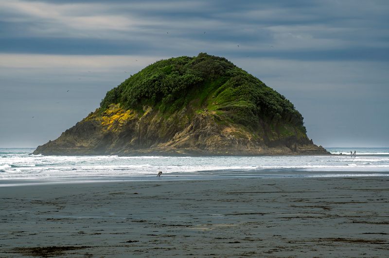 Motuotamatea Island at Paritutu Beach, New Plymouth