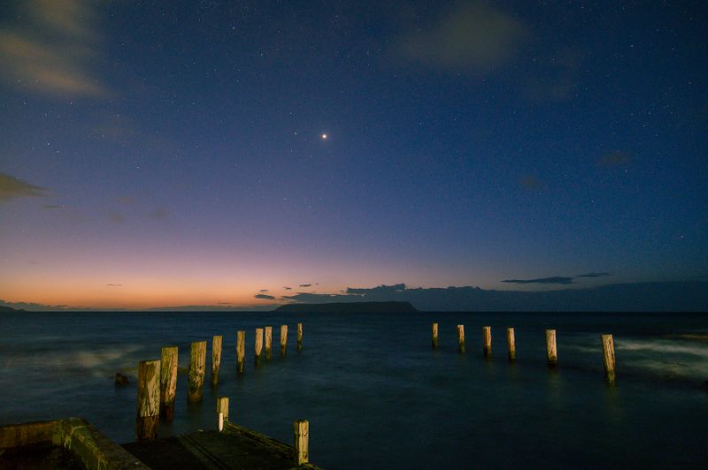 27 October 2024 - Mana Island from boat club in Blue Hour