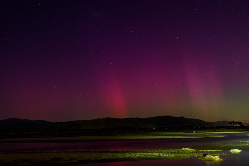 The Aurora on the 11 October 2024 at Otaki River estuary