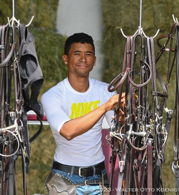Horse Trainer after morning ride