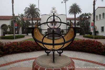 SDSU Sundial in Fog 