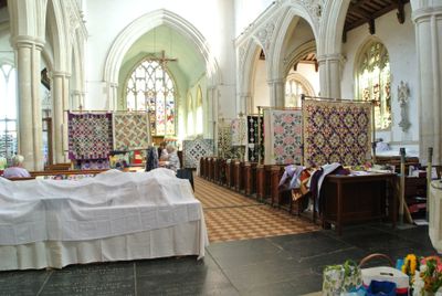 Quilts and Quilting festival at St Andrew's Isleham, UK, in Augusr 2024