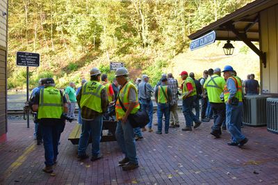 07-Group at the Reading & Northern_ Port Clinton, PA; Mark K. Carron Photo.JPG