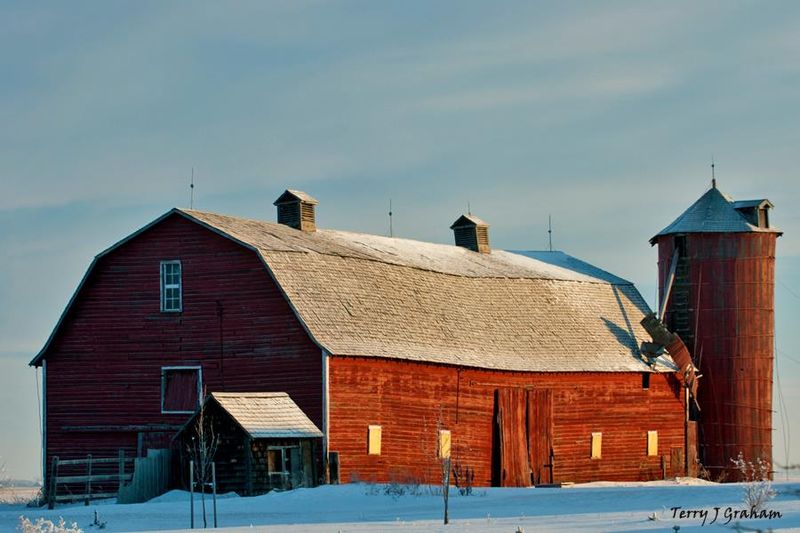 Red Barn in Winter