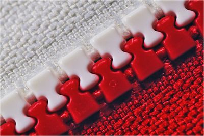 Red &White Zipper