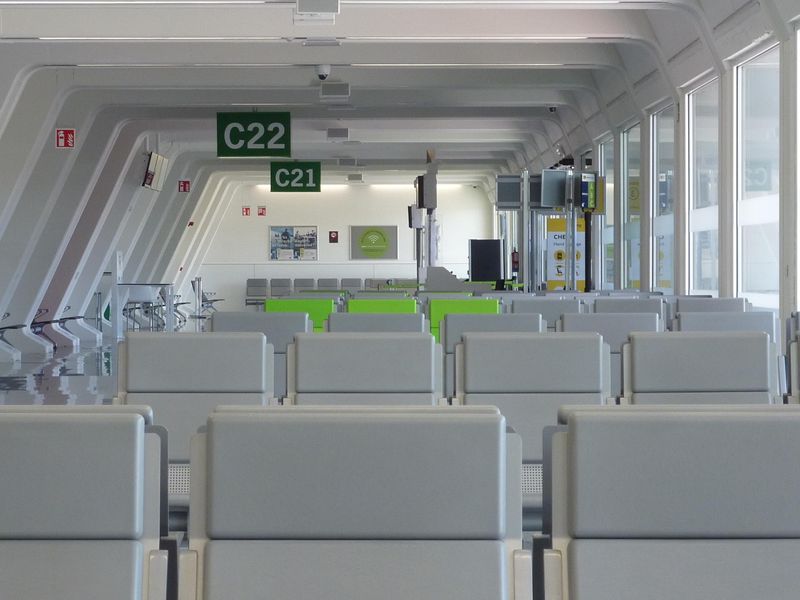 We were the only flyers at this C gate area. TAP and a number of small carriers use this area.