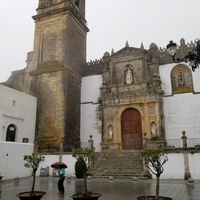 Medina Sidonia church in the rain