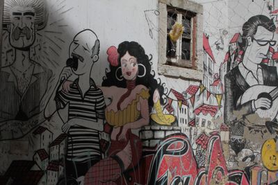 Fado Vadio mural in Baixa