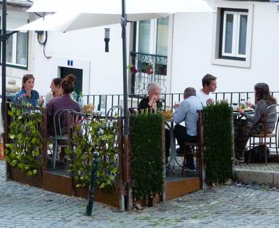 There are tons of tiny outdoor restaurants in Alfama
