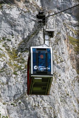 Cable car in Cantabrian mountains