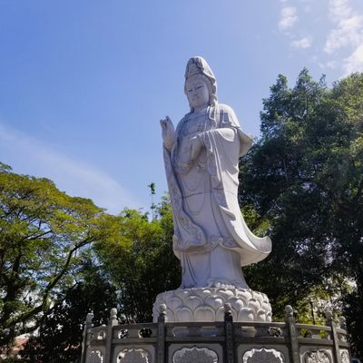  Kuan Yin goddess of Mercy outside the temple